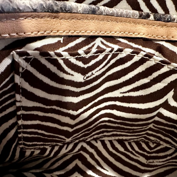 Coach Hamptons Python Straw Wristlet - Picture 11 of 12